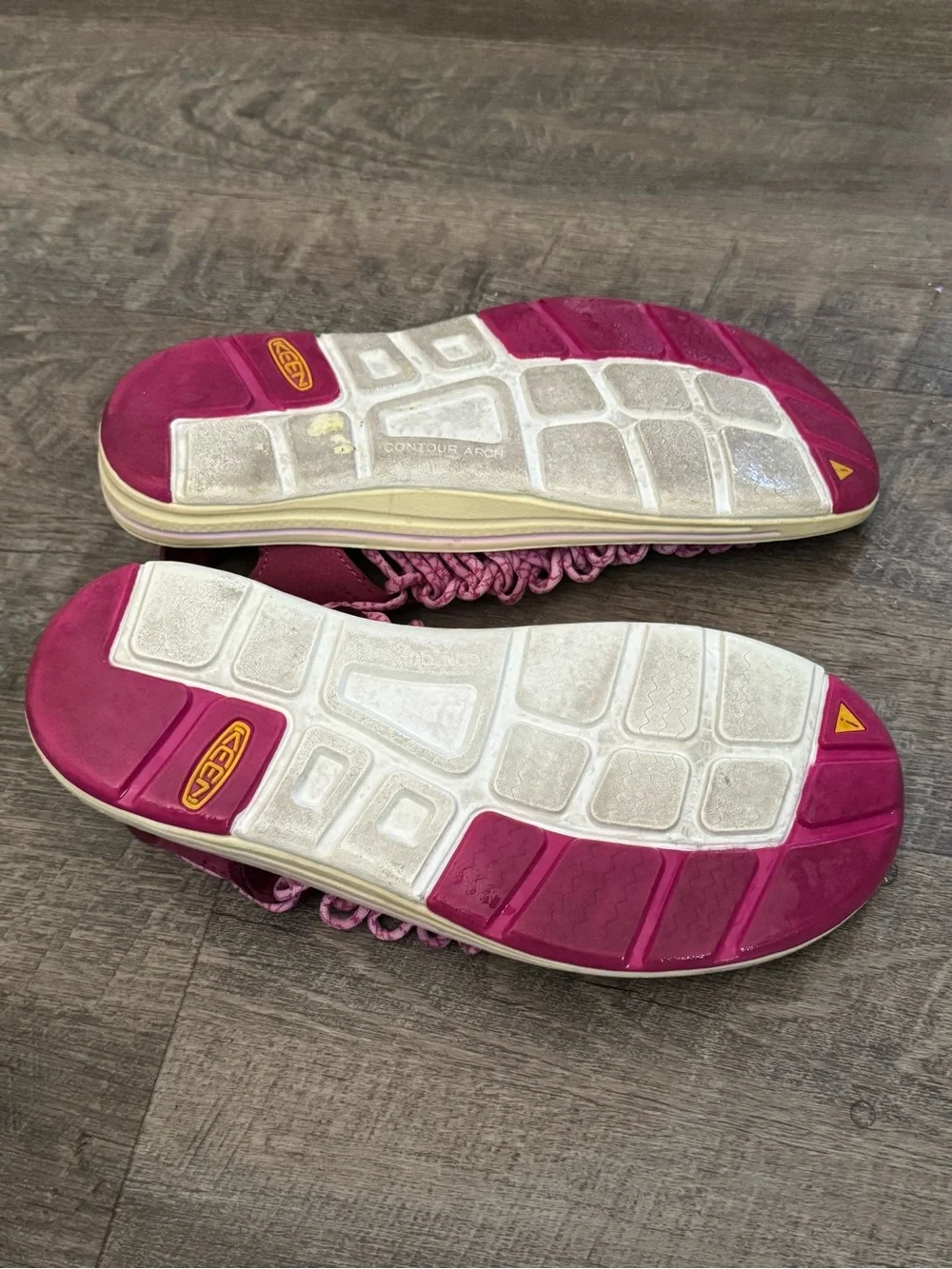 Keen Women's Two-Tone Pink Braided Slingback Sandals - Picture 3 of 4